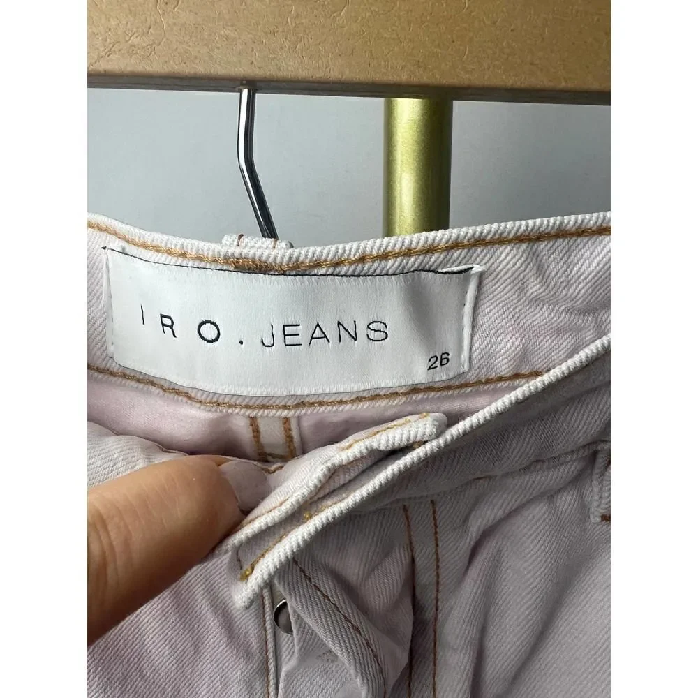 IRO Light Pink Button Fly Denim Shorts NWT Sz. 26